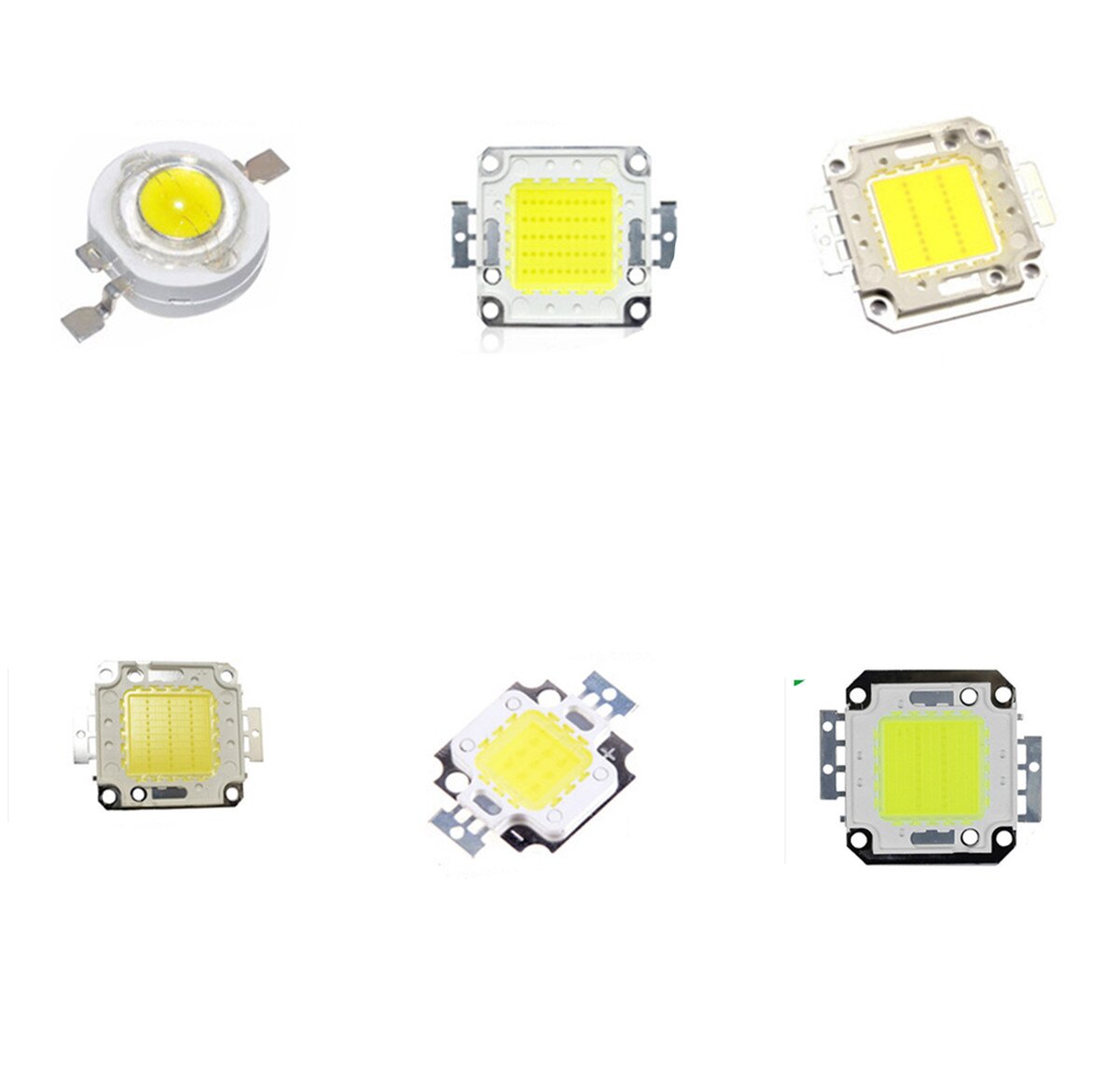 Vrabocry 10 pezzi High Power LED Chip on Board 3 W Giallo 590-595 nm (400 mA – 500 mA/DC 2 V – 2,4 V/3 Watt) Super Luminoso SMD COB Light Emettitore Componenti