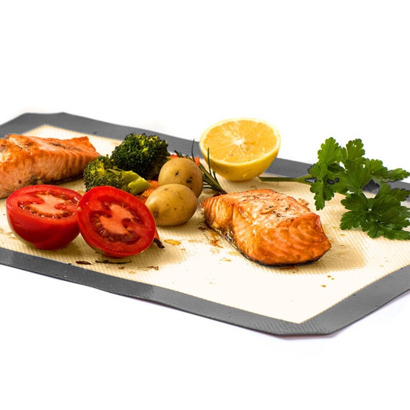 1 stuk herbruikbare milieuvriendelijke siliconen bakmat, antiaanbak siliconen ovenmat, deegrolmat, bakmat, gebakklei