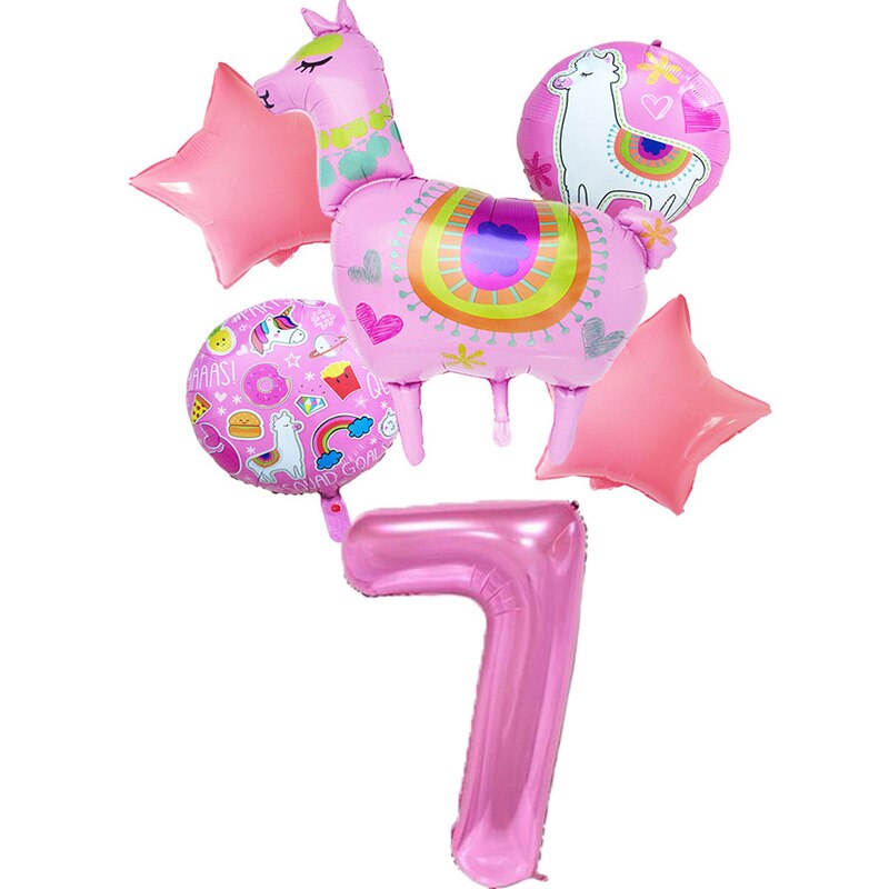 Cartoon Animal Alpaca Aluminium Foil Balloon Set cartoon animal llama balloons decoration Birthday Wedding favors balloons: Dark Khaki