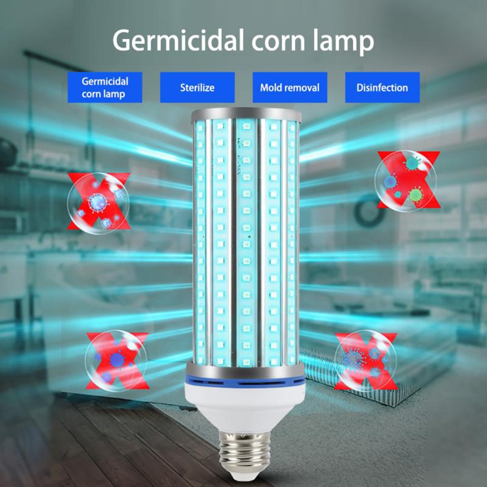 35W LED UVC Germicidal Lamp UV Sterilization Disinfection Lamp Ultraviolet Corn Bulb Ozone Led Lights Home Clean