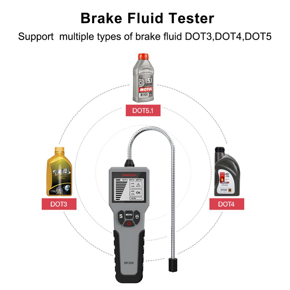 Universal Brake Fluid Tester pen LED Display for DOT3/DOT4/DOT5.1 brake fluid tester Accurate brake Oil Check Pen Auto