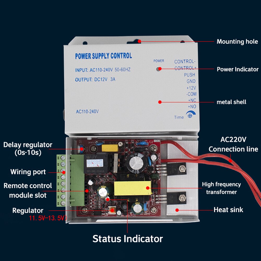Access Control Power Transformer Door Supplier Adapter Covertor System Machine