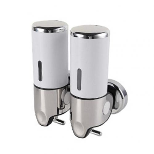 500ml 1/2/3 Bottle Liquid Soap Dispenser Wall Mounted Shower Body Lotion Plastic Detergent Shampoo Dispenser Bathroom Products: White / 3 Bottles