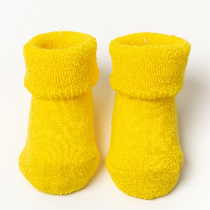 Kids Children's Socks for Girls Boys Thicken Print Cotton Toddlers Baby Christmas Socks for borns Infant Short Socks Clothin: yellow socks