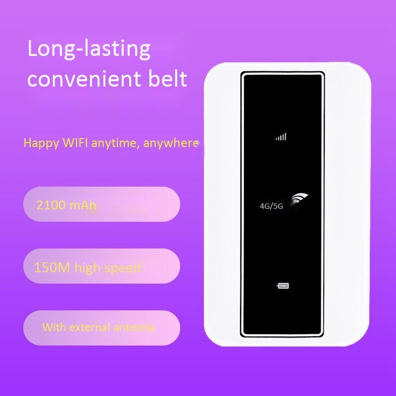 MiFi-enrutador 4G compatible con tarjeta SIM 5G, Router Wifi 4G de 150Mbps, punto de acceso WiFi móvil para coche con ranura para tarjeta Sim