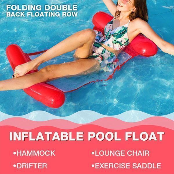 Inflatable Swimming Floating Hammock Recliner Inflatable Floating Swimming Mattress Sea Swimming Ring Pool Party Swimming Bed