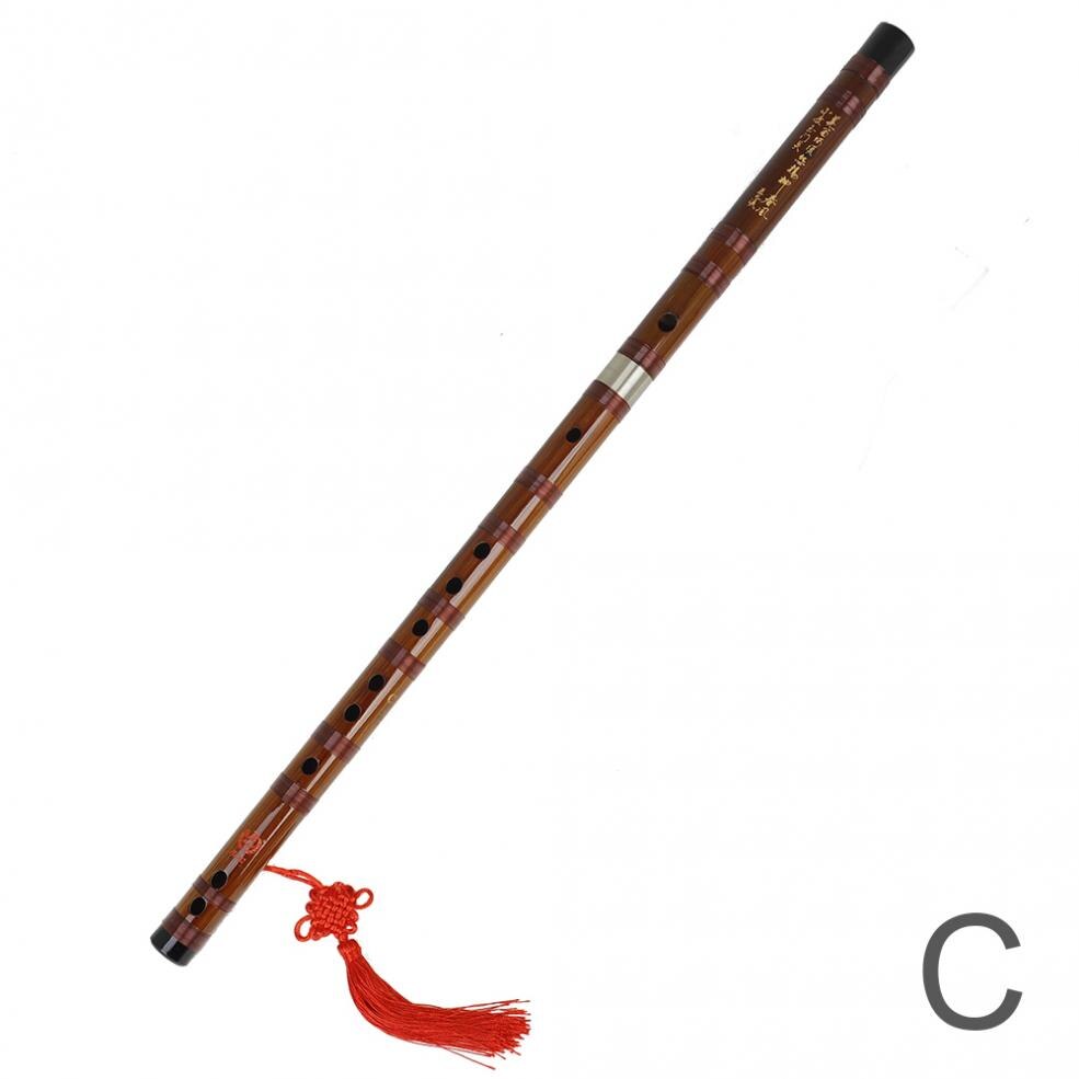 Bamboo Flute Woodwind Musical Instruments C D E F G Keys Chinese Transversal Flute: Silver
