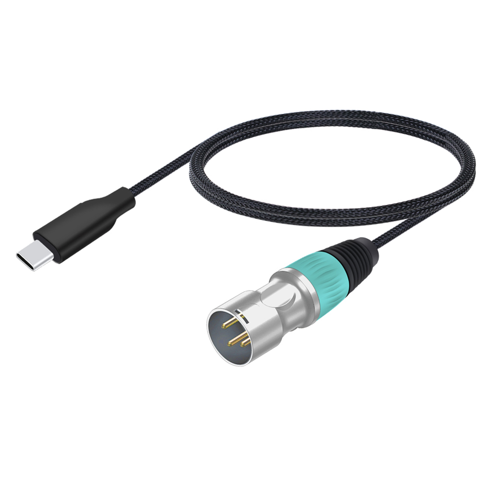 Kabel USB C robić XLR, adapter konwerter XLR robić USB C, kabel stereofoniczny USB typu C robić 3-pinowego XLR męskiego/żeńskiego wyjścia robić wzmacniacza, głośnika: czarny / 1.5 m