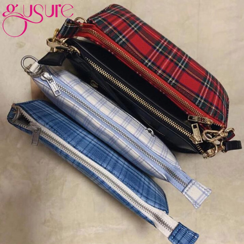 Gusure vintage retro taschen damen hand tasche Französisch plaid rote tasche frau elegante bolsa feminina schulter tasche