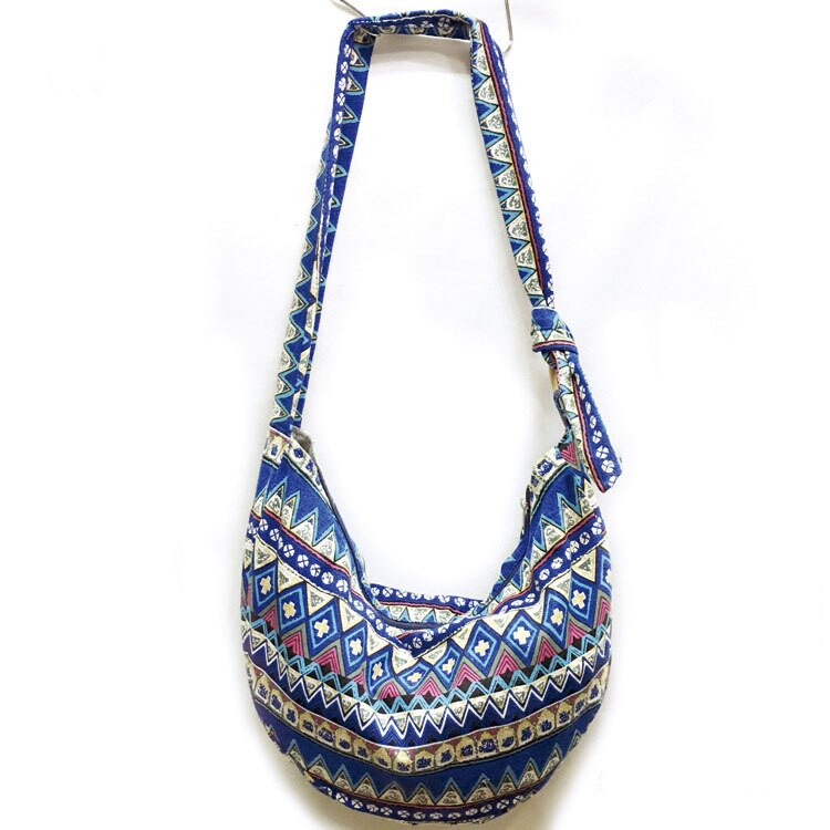 Bohemian Hobos Zak Zakken Katoenen Hippie Schoudertas Thai Top Zip Sling Crossbody Tas Hobo Tas Handgemaakte Messenger Purse: women bag 5