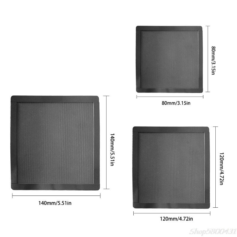Marco magnético de 120x120MM/140x140MM, filtro de polvo a prueba de polvo, malla de PVC, protector de cubierta de red para chasis de casa, PC, funda de ordenador O16 20