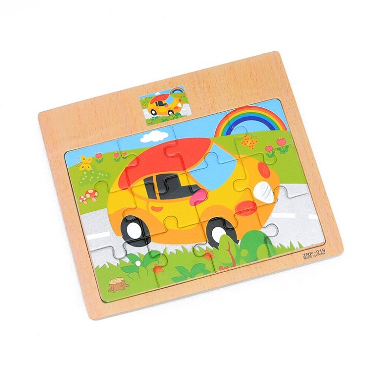 Bambino Giocattoli di Legno 3D Jigsaw Puzzle Di Cartone Animato Animale/Veicolo/Oceano/Dinosaur Puzzle Bus Puzzle Intelligenza Educativo Di Natale: 19