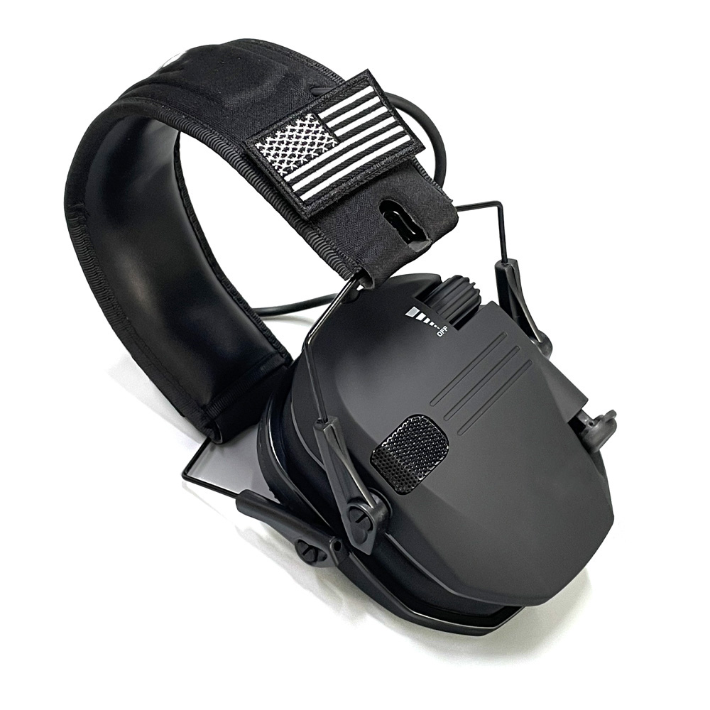 Aktive Headset-Kopfhörer zum Schießen, elektronischer Gehörschutz, Gehörschutz, Geräuschreduzierung, aktiver Jagd-Ohrenschützer: transparent