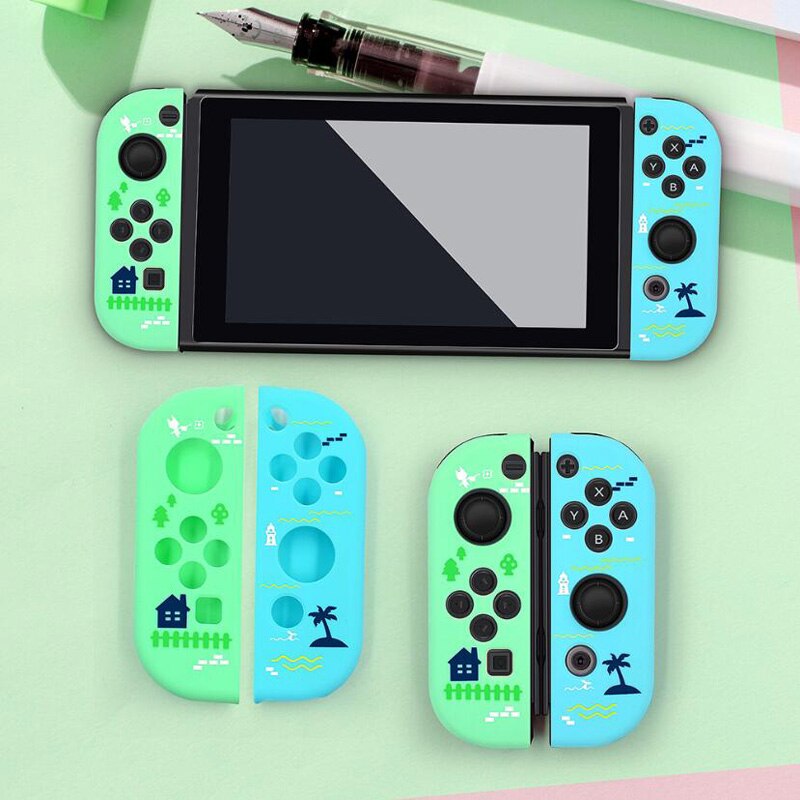 Custodia protettiva Con impugnatura a levetta custodia protettiva per Joystick custodia protettiva per Switch NS Joy-Con custodia morbida in Silicone per Controller nintendo Joycon