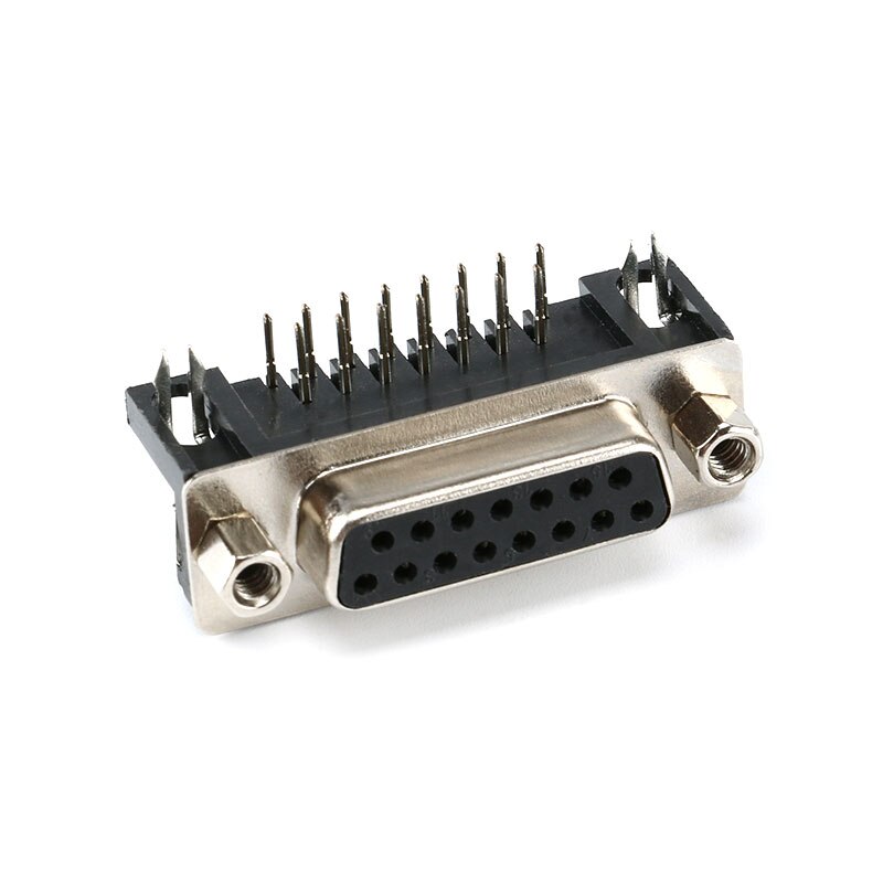Connecteur DR9 DR15 DR25 trou/broche femelle/mâle à angle droit soudé d-sub RS232 adaptateur de port série DB9 9/15/25 broches