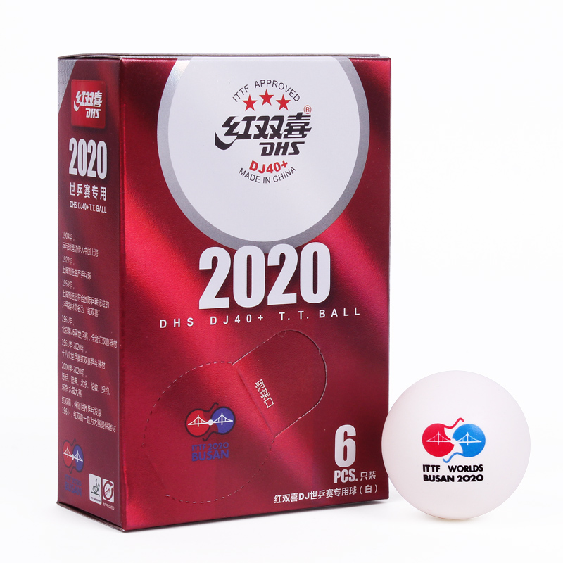 Bola de tenis de mesa DHS DJ40 para los Juegos Olimpicos de Tokio, aprobado por ITTF, gira mundial de , plástico ABS DHS 3 Star Pelotas de Ping Pong: DJ40W 6PCS
