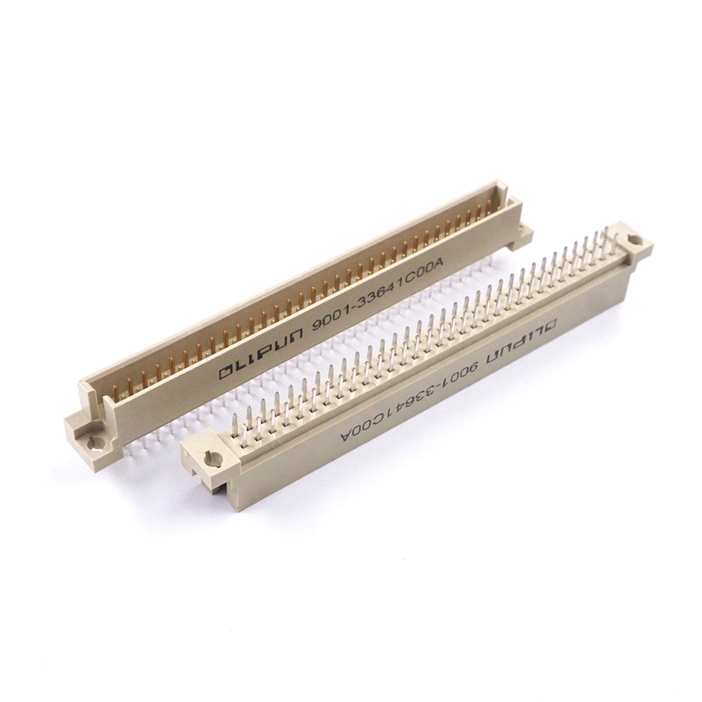 5 pcs DIN 41612 Din Header Connector Dual Row 64 Pin Male Pins Straight Through Hole PCB Solder 2x32 64 Pin