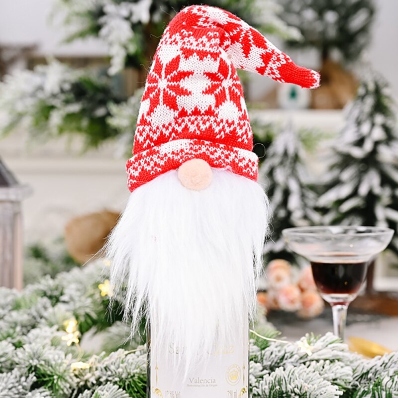 Bos oude man fles deksel kerst familie feest accessoires tafeldecoratie decoratieve wijnfles deksel