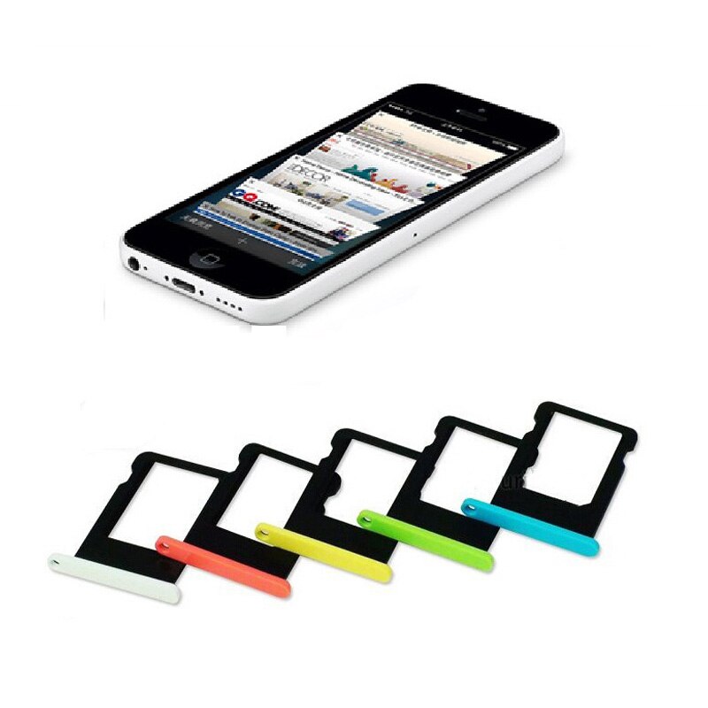 5 Kleuren Sim Card Tray Slot Houder Vervanging Voor Apple Iphone 5C Sim Card Slot Lade Voor Cover Iphone 5C Accessoires