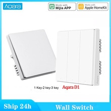 Newest Aqara D1 Wall Switch ZigBee Smart Light Remote Control Wireless Key Zero Line Fire Wire Wireless Switch With/NO Neutral