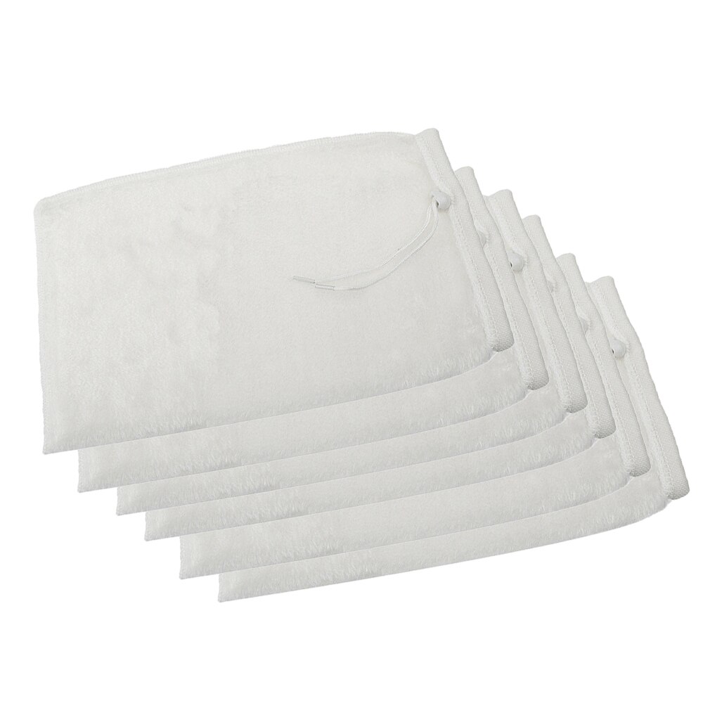 6 Pcs Aquarium Fish Tank Marine Sump White Filter Sock Tool Bag Washable Bag Aquarium Filter