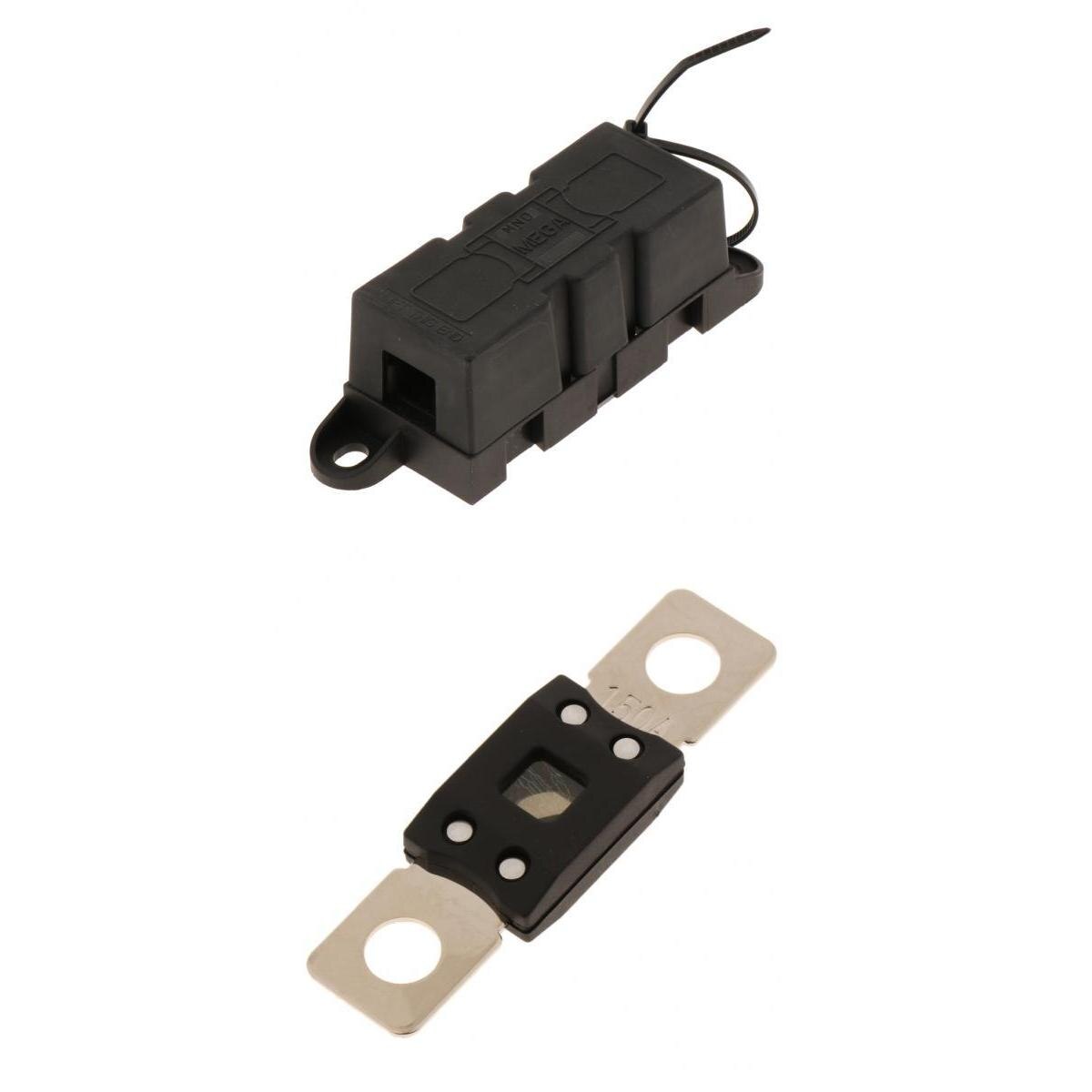 Mega Bolt Down Auto Zekering Tijd Delay-150A 32V + Mega Zekering Holder-300A Voor Heftruck Rv Camper Yacht Auto Golf winkelwagen Marine