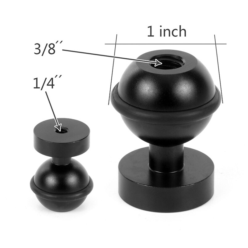 CNC Aluminium Tauchen Licht Arm Ball Kopf Adapter Flash Halterung Heißer Schuh Für GOPRO HERO 6/5/4/3 Sport Kamera DSLR Teile