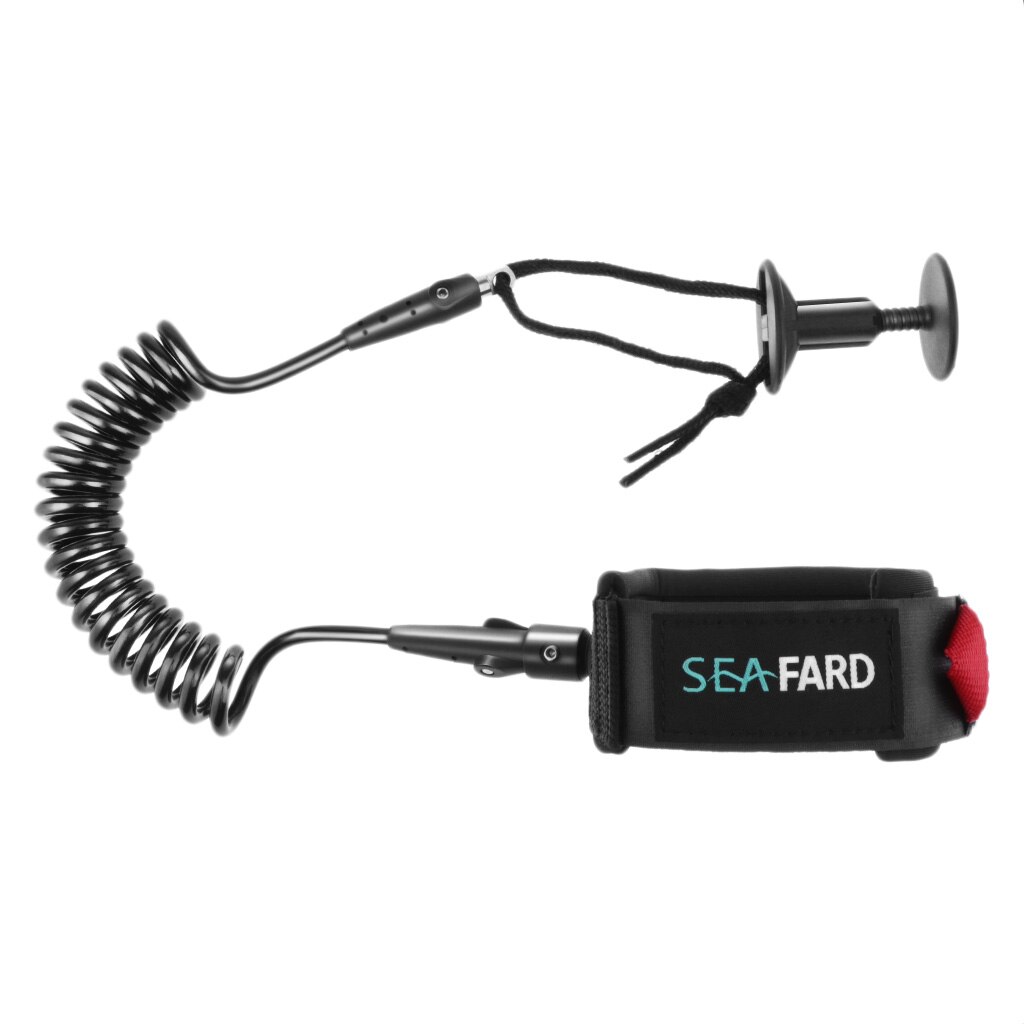 5ft surfbrett-leash-handgelenk-leash-seil-spiralschlaufen für surfen und wassersport &amp; doppelwirbel aus edelstahl