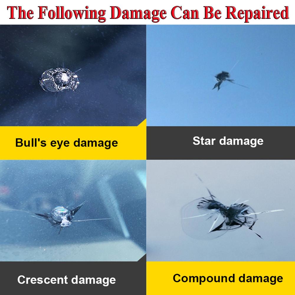 Automotive glass nano repair fluid upgrade car window glass crack chip repair tool kit crack nano-repair fluid car universal