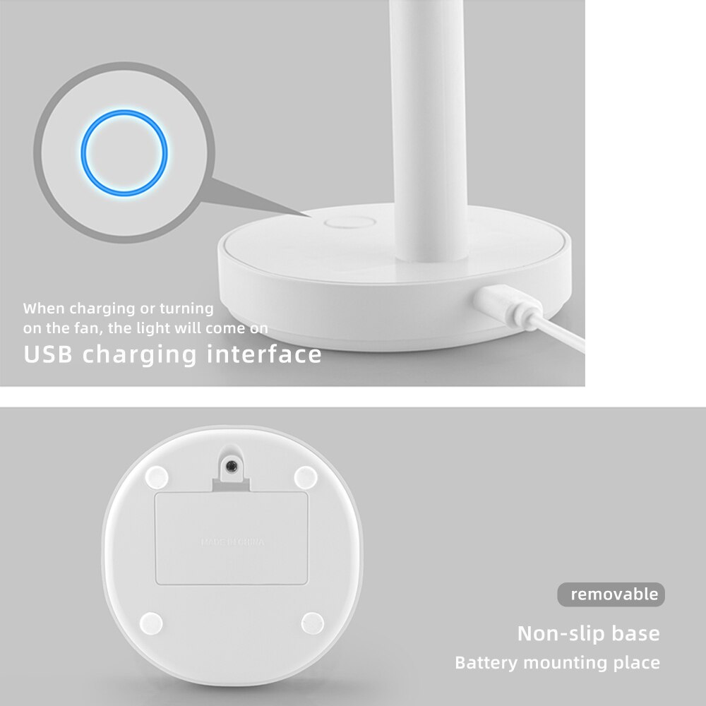 Summer mini Fan USB Charging with Led Night Light Desk Fan Portable ajustment small Fan Charging Office for Outdoor Travel Home