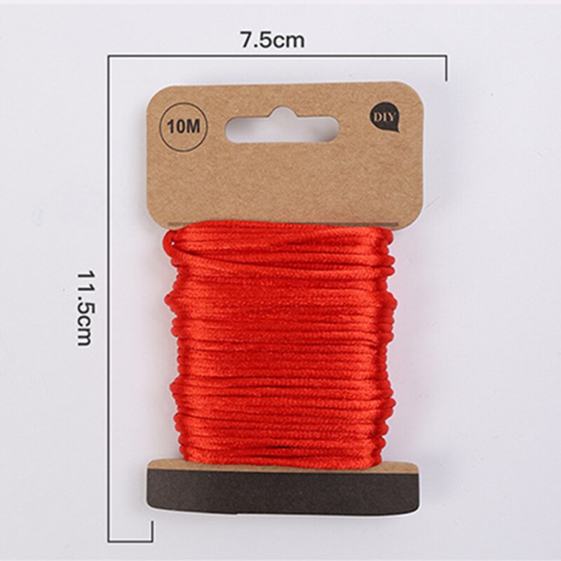 10 Meters Braided Macrame Silk Macrame Cords Rope Thread Wire 2.5 mm DIY Satin Bracelets Making Findings Beading LT20