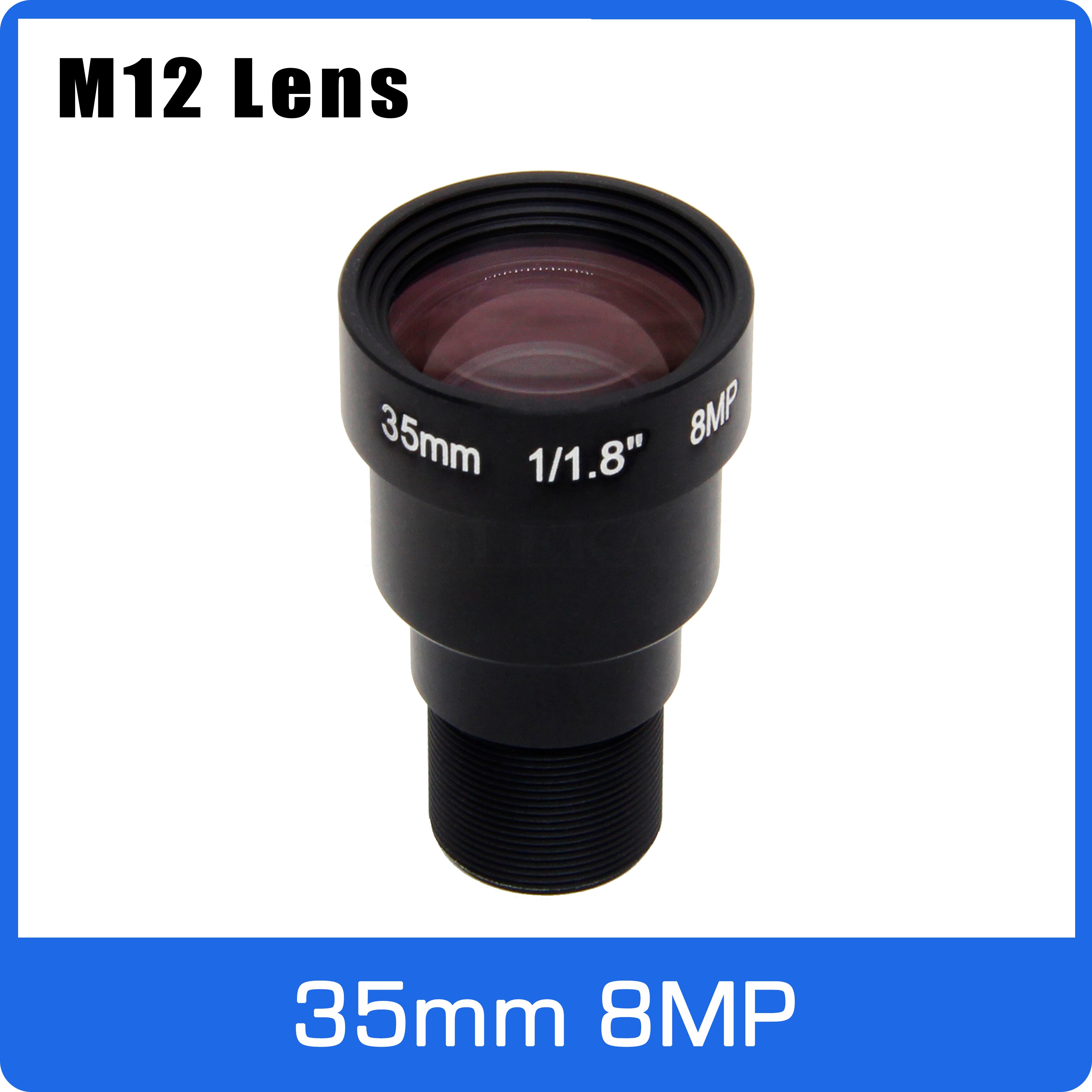 8 megapixel 4k m12 fast 1/1.8 tommer 35mm cctv-objektiv langdistancevisning til imx 334/os08 a 10 8mp 4k ip-kamera
