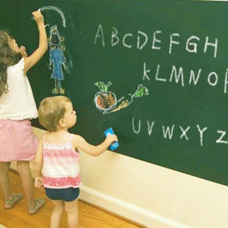 60*200cm stor svart tavla klistermärke avtagbar pvc vägg ritning skriva konst grön svarta tavlan krijtbord skolkontorsmaterial