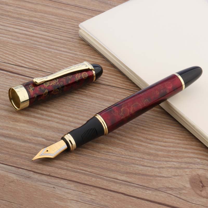 Jinhao X450 Metalen Vulpen Blauw Groen Gouden Inkt Pen Kantoor Schoolbenodigdheden Schrijven: Ice flower