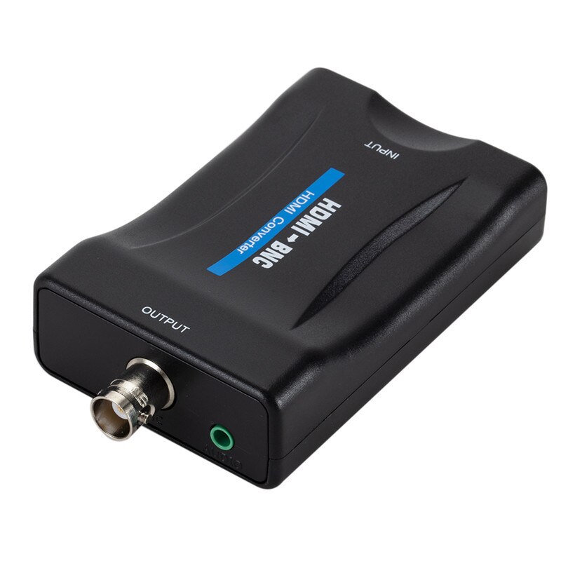 HDMI To BNC Video Audio Converter Adapter Compatible PAL/NTSC with USB Power Cord