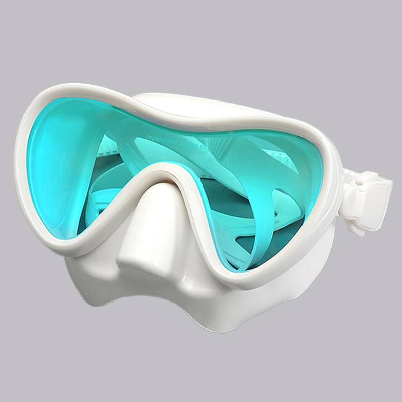 JUNHAIINS Professioneel siliconen duikmasker Ademhalingsbuis Anti-condens Gehard glas Zwemmen Snorke Set voor watersport: Clear