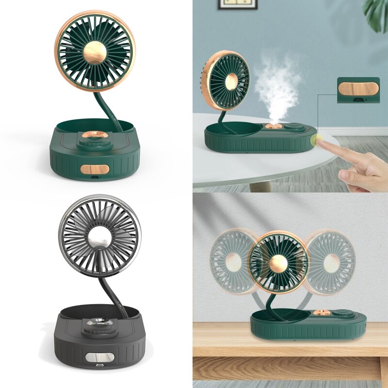 Humidifier Fan Handheld Desktop 3 Speeds Rechargea... – Grandado