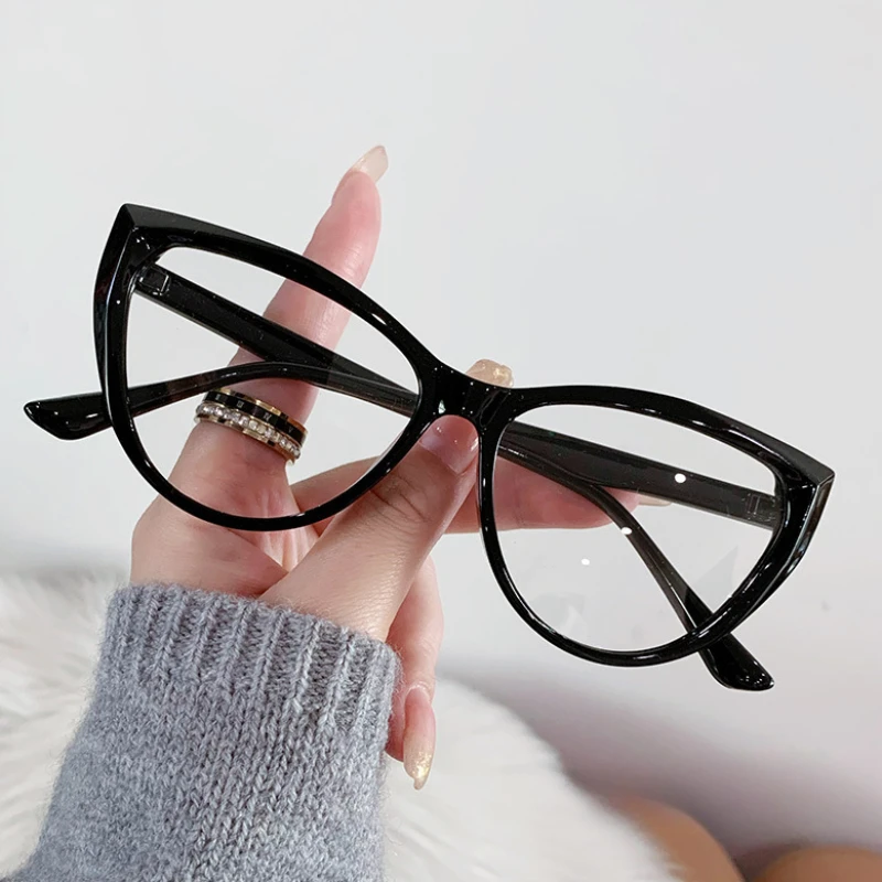Gafas fotocromáticas antiluz azul para hombre y mujer, Gafas de sol con forma de ojo de gato, luz azul descolorida, Gafas de sol que cambian de Color transparente: Naranja