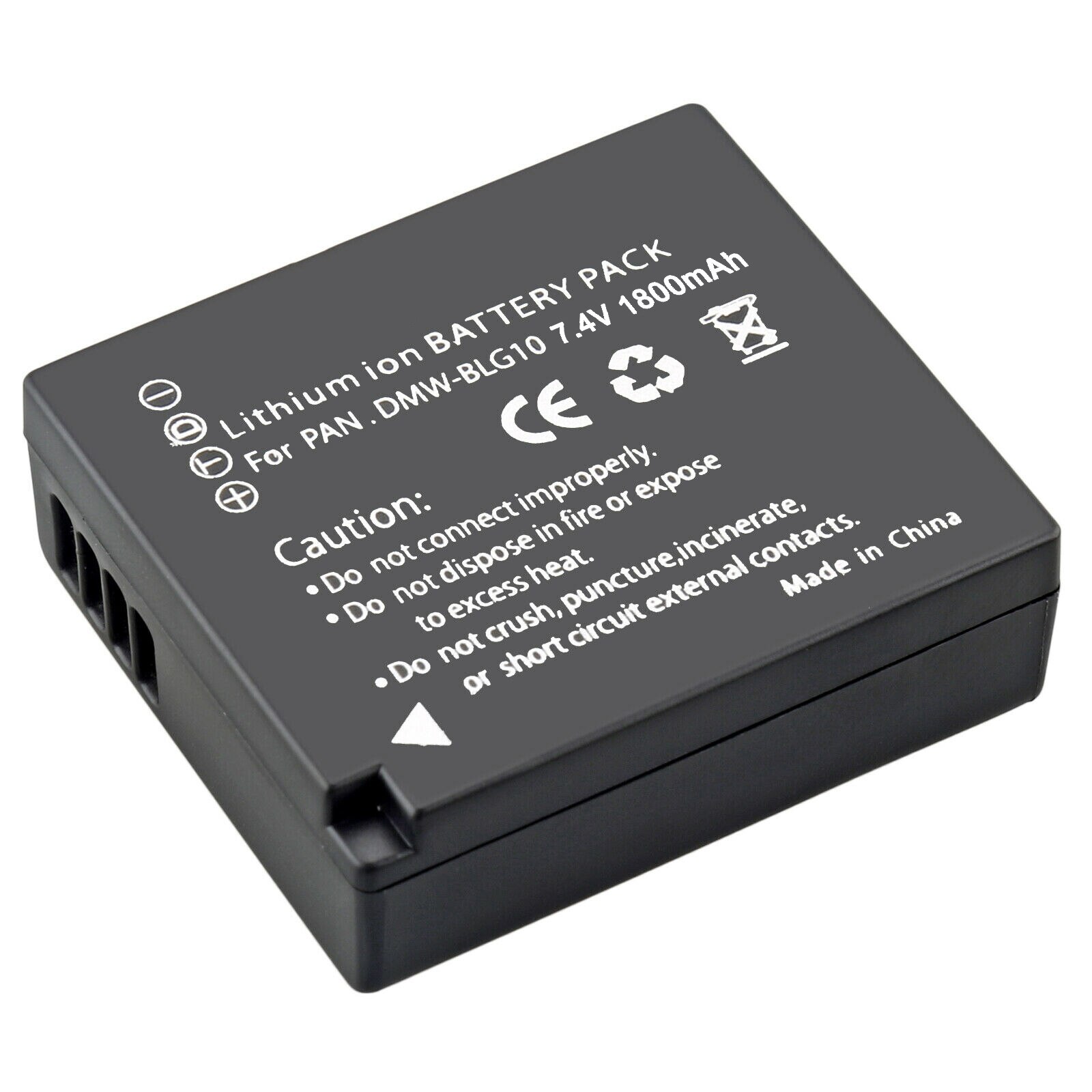 2 Pièces 1800mAh DMW-BLG10 DMW BLG10 BLG10e BLE9 Batterie + LED Chargeur Double USB pour Panasonic LUMIX GF5 GF6 GX7 LX100 GX80 GX85: 1 Battery