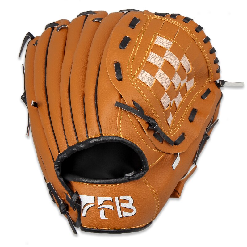 Guanto da Baseball in PVC di alta qualità per bambini/adulti attrezzatura per pratica Softball fatta a mano dimensioni 9.5/10.5/11.5/12.5 pollici mano sinistra: Orange / 12.5 Inch