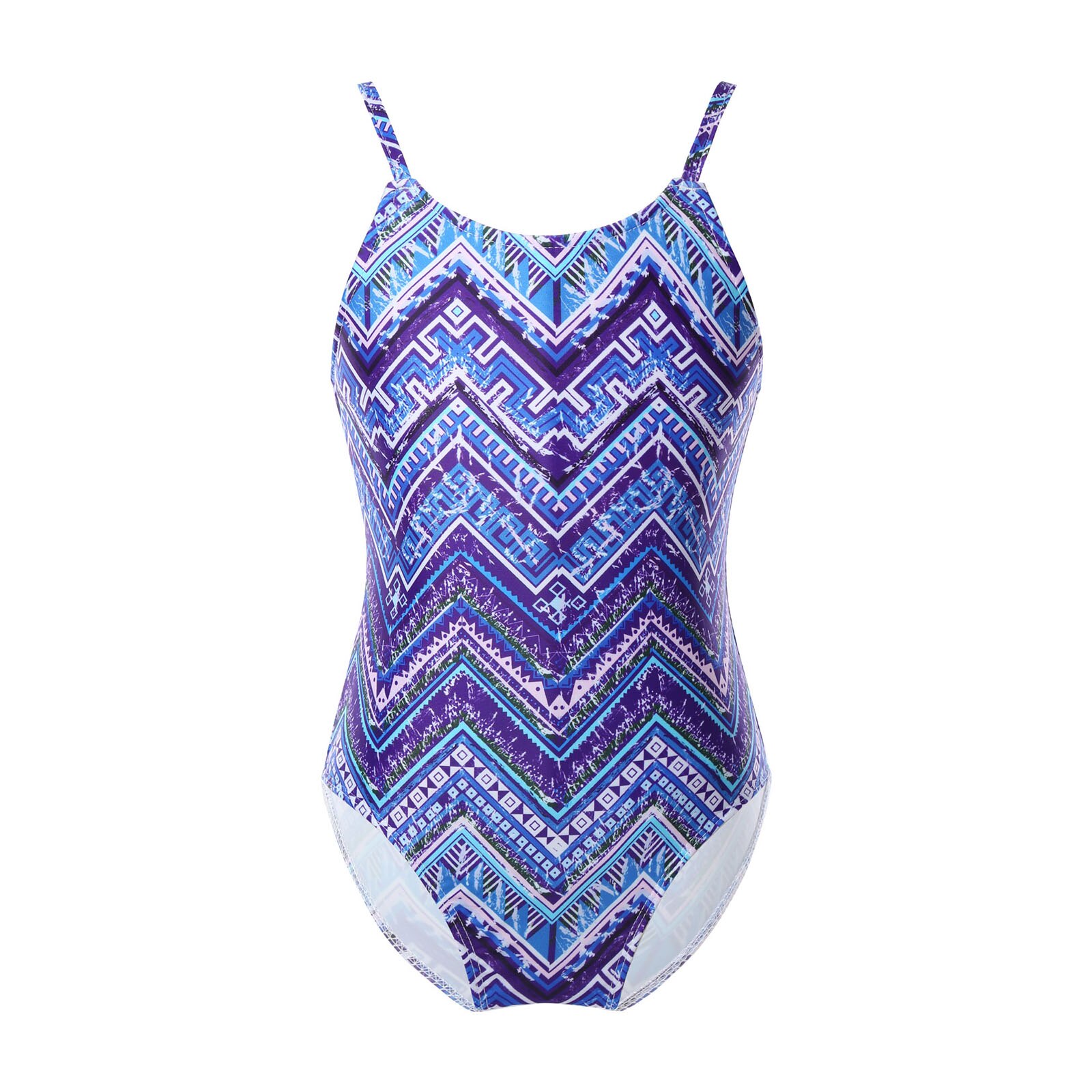 Maillot de bain une pièce pour petites filles, Monokini brésilien, imprimé écailles de poisson colorées, pour enfants: Purple / 6