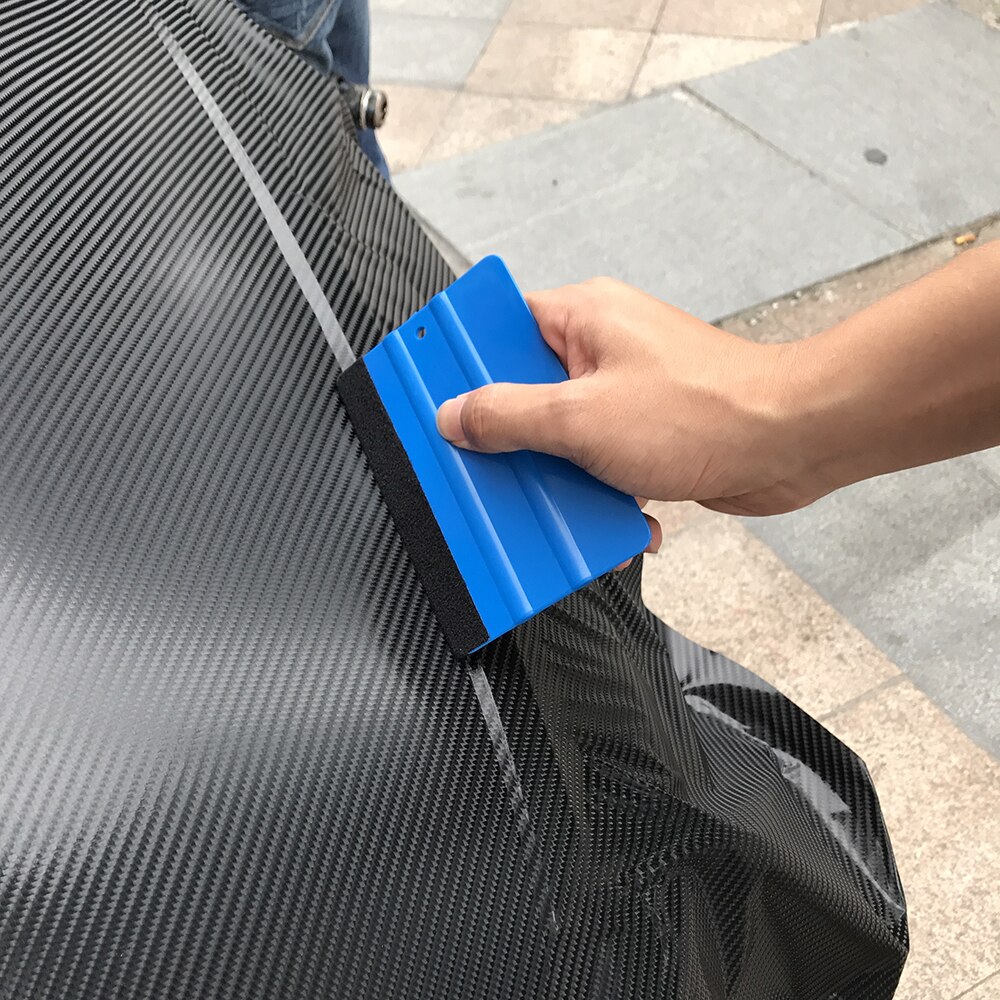 1Pcs Auto Gereedschap Schraper Wrapping Carbon Fiber Vinyl Film Blauw Rubberwisser Voor Auto Styling Auto Stickers Auto Accessoires
