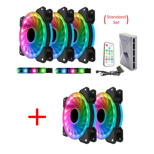 ALSEYE D-Ringer Series 120mm LED Computer Case Fan Adjustable RGB and Fan Speed Remote control support Asus 5v 3pin and Gigabyte