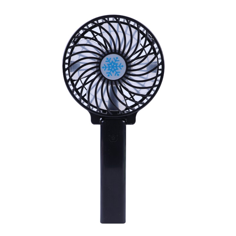 Portable Hand Fan USB Rechargeable Foldable Handheld Mini Fan Cooler 3 Speed Adjustable Cooling Fan Outdoor Travel Air Cooler: Black