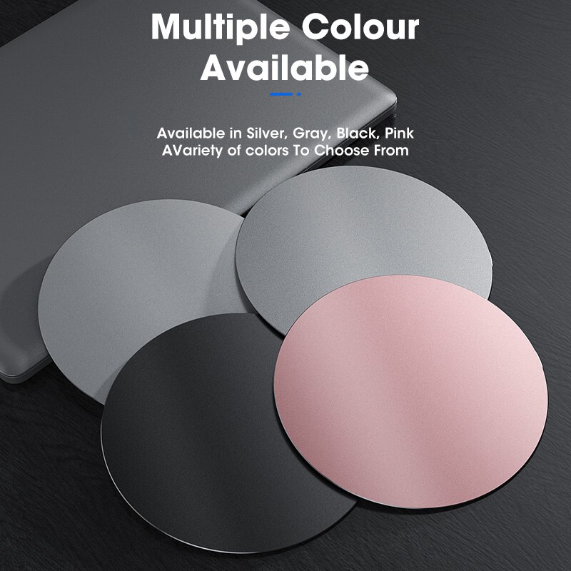 Metal Aluminum Mouse pad Mat Hard Smooth Magic Thin Mousead Double Side Waterproof Fast and Accurate Control for Office Home