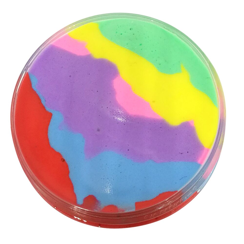 100ml Rainbow Slime Fluffy Floam Kids Modeling Clay Toys Polymer Educational Toys Safe Cotton Slime Anti Stress Plasticine