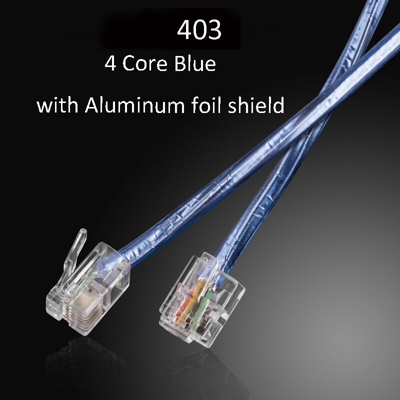 RJ11 6P4C 6P2C Long type Copper wire ADSL Modem phone Telephone volume Cable connector 1-80Meter: 403 / 10M