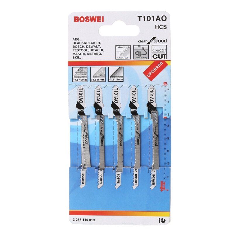 HCS T-Shank Jigsaw Blades Curve Cutting Tool Kits For Wood Plastic
