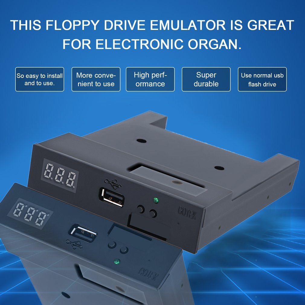 SFR1M44-U100K 5V 3.5 1.44Mb 1000 Floppy Disk Drive Naar Usb Emulator Simulatie Eenvoudige Plug Voor Musical Keyboad Zwart