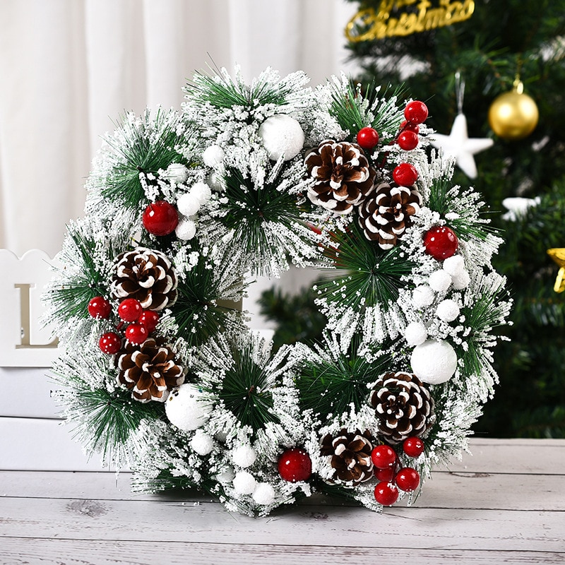 30cm julepynt julekrans dekorativ krans juledekoration bondehus juleindretning